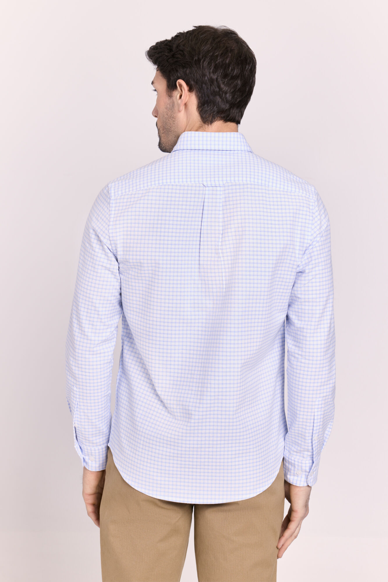 Milano Camisa manga larga a cuadros Azul Claro