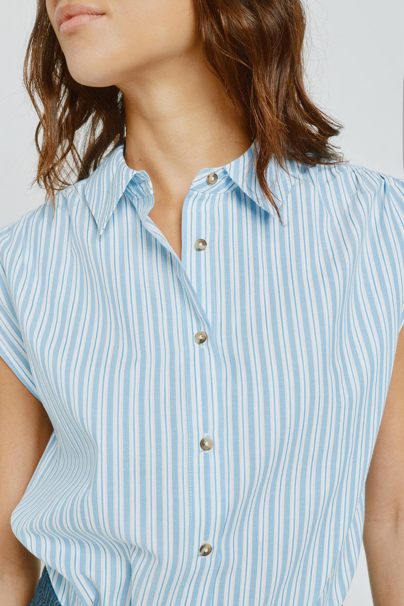 Milano Blusa de rayas Azul