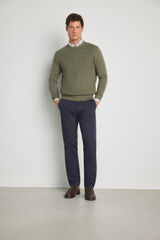 Milano Su&eacute;ter cuello redondo ajustado Gris