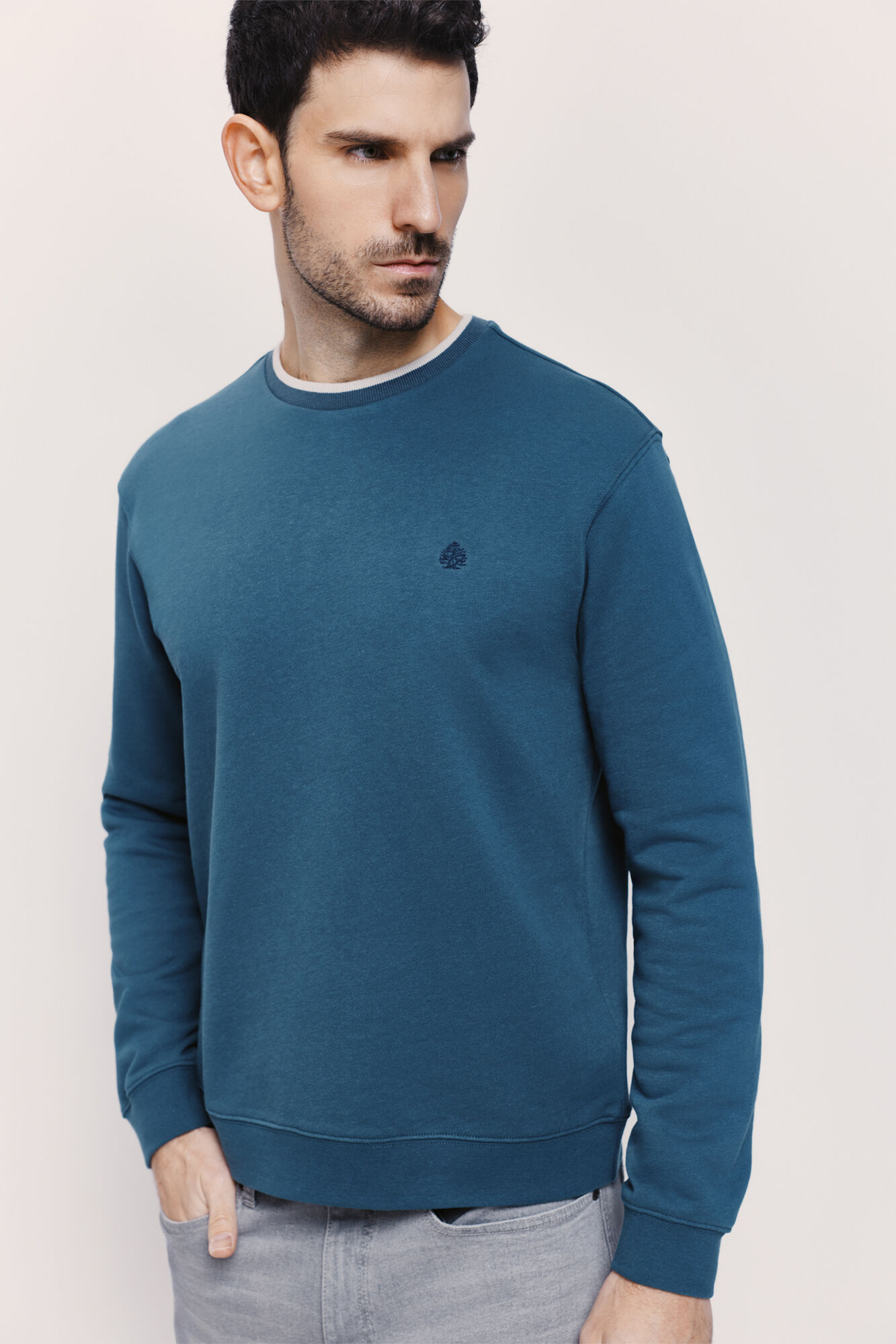 Springfield Sudadera cuello redondo con logo bordado