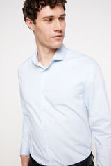 Milano Camisa de vestir microestructura. Azul