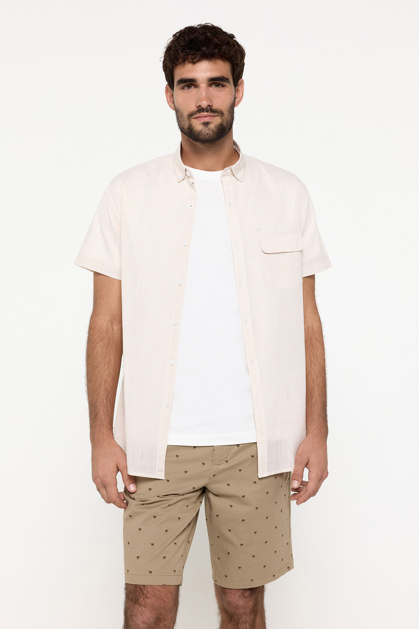 Milano Camisa slub lisa