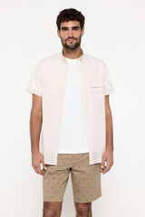 Milano Camisa slub lisa Rojo
