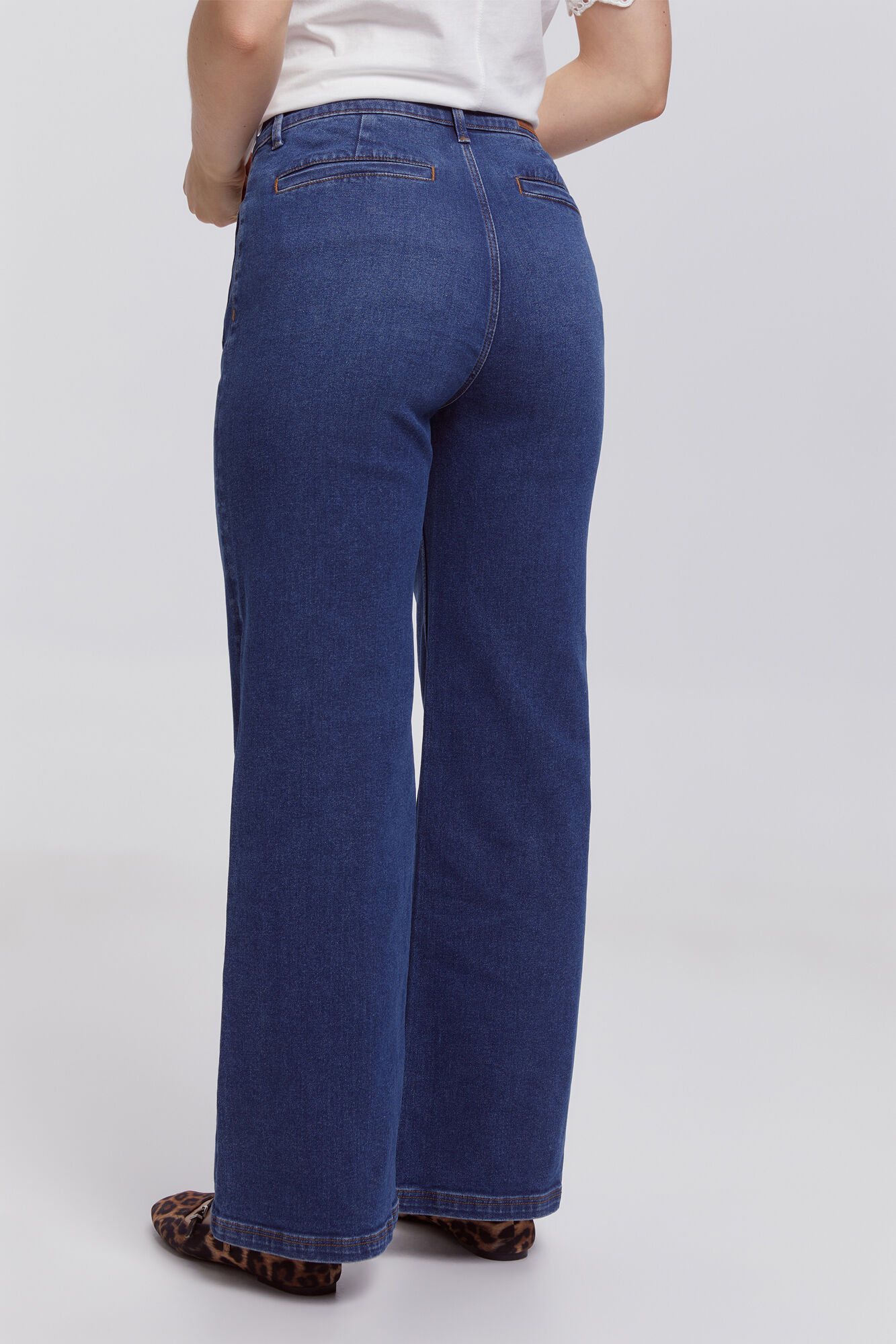 Milano Pantal&oacute;n denim pierna ancha Navy