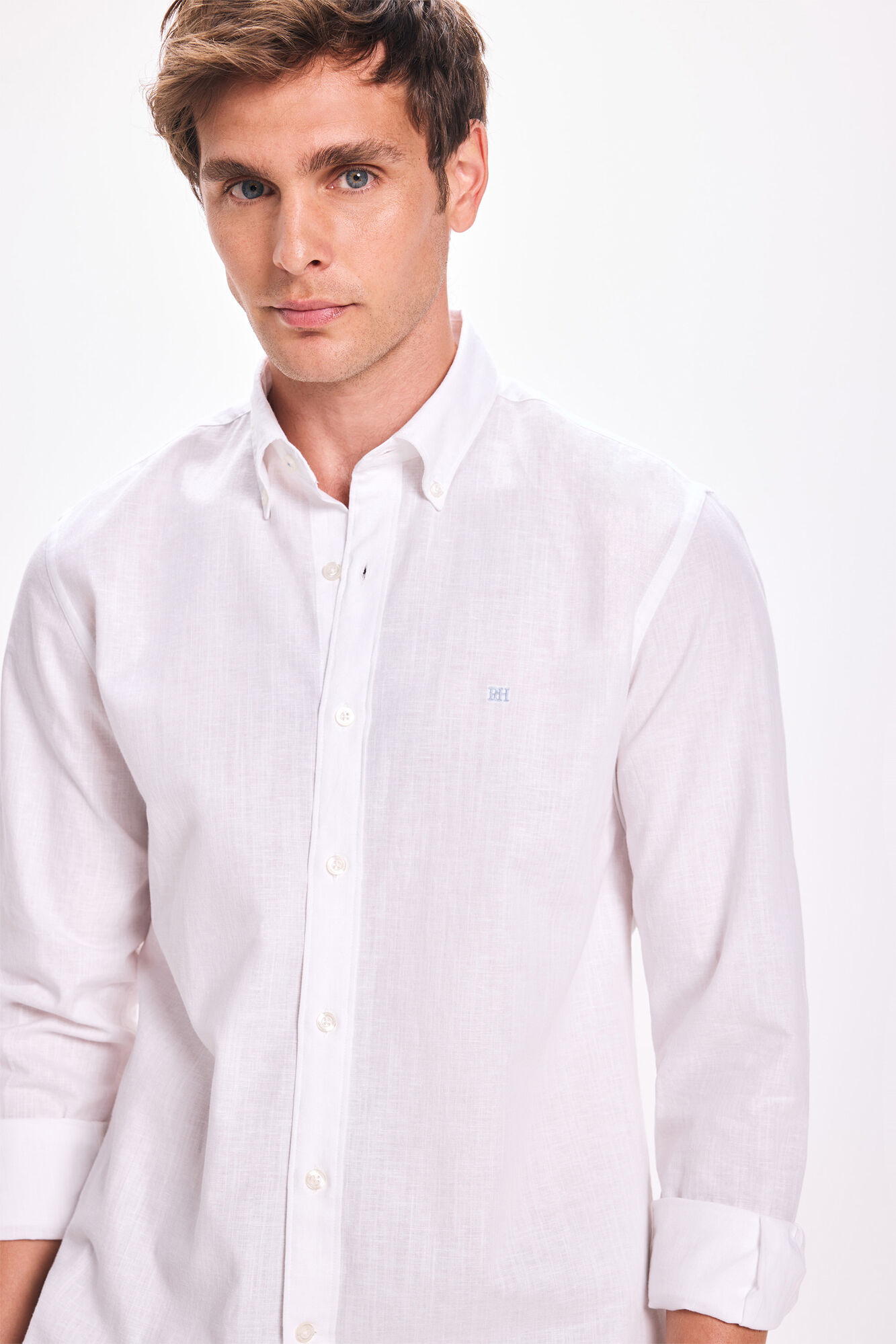 Pedro del Hierro Camisa de lino Pedro Del Hierro Blanco
