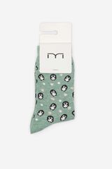 Milano Calcetines con print posicional natural