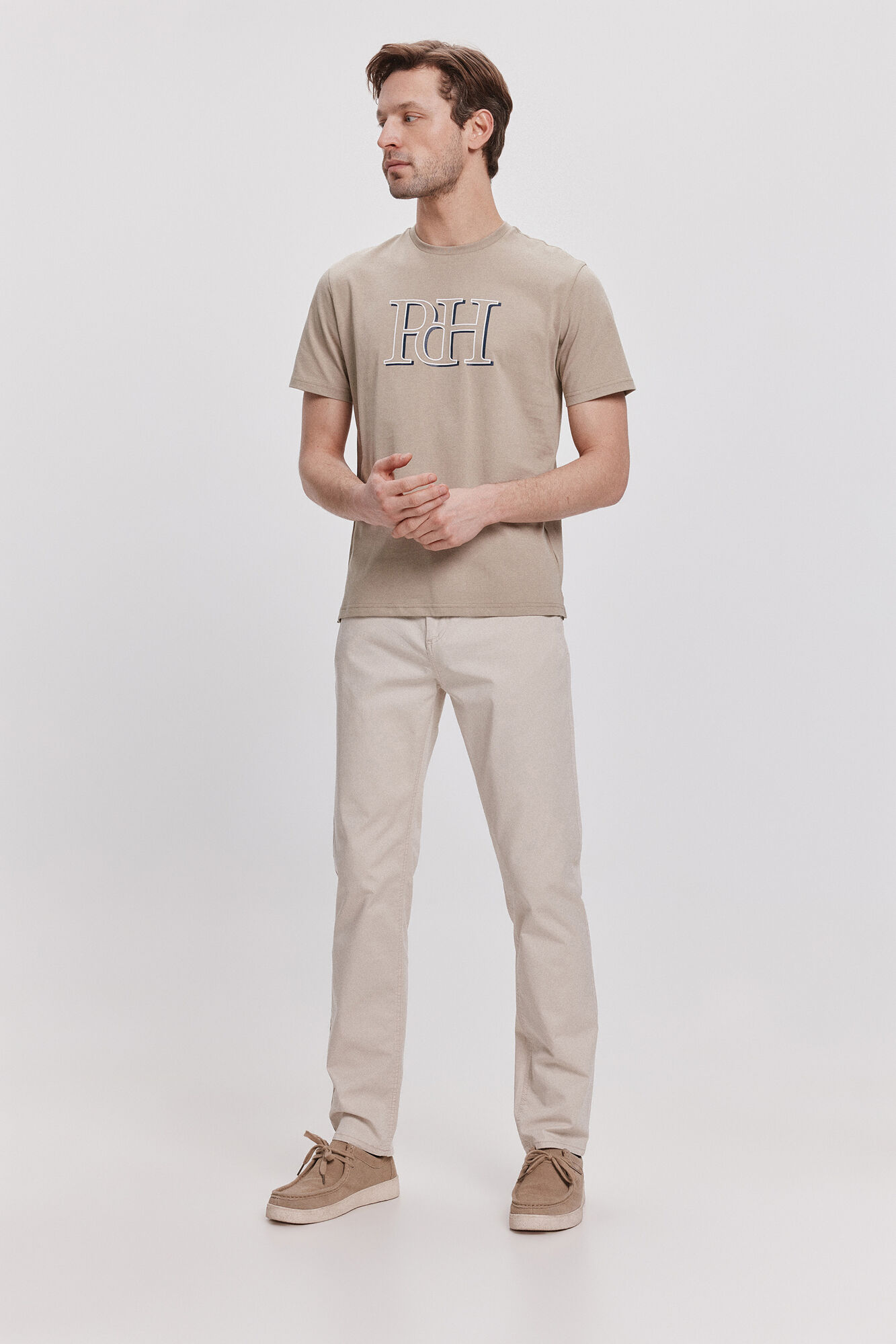 Pedro del Hierro Camiseta Logo Pedro Del Hierro Beige/Camel