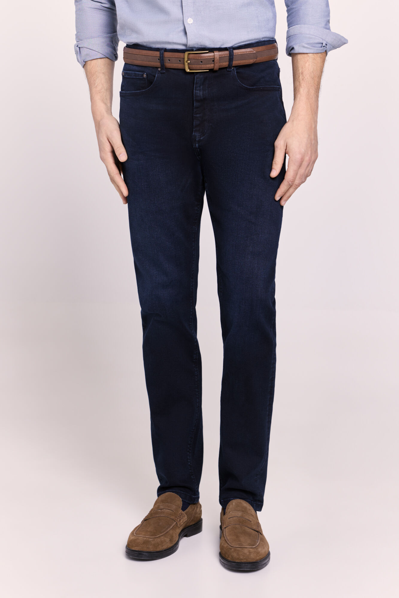 Milano Pantal&oacute;n regular fit de mezclilla Navy