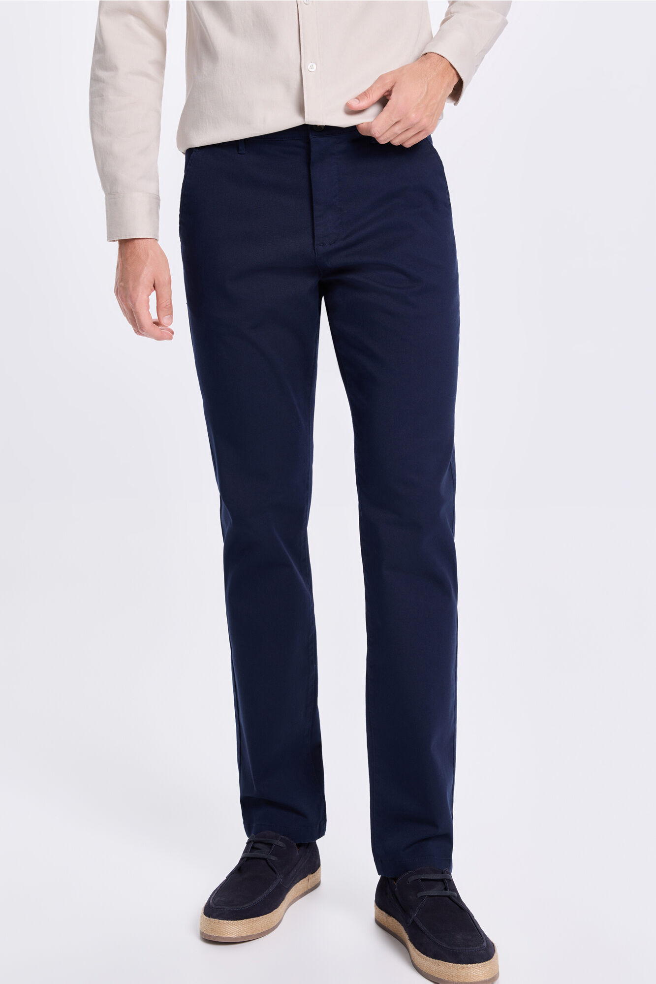 Milano Chinos lisos y liso Navy