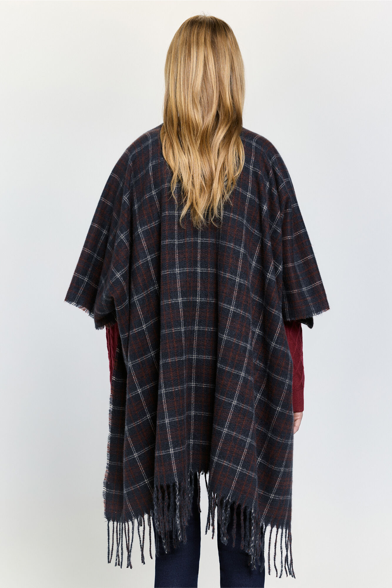 Milano Poncho Vichy Granate