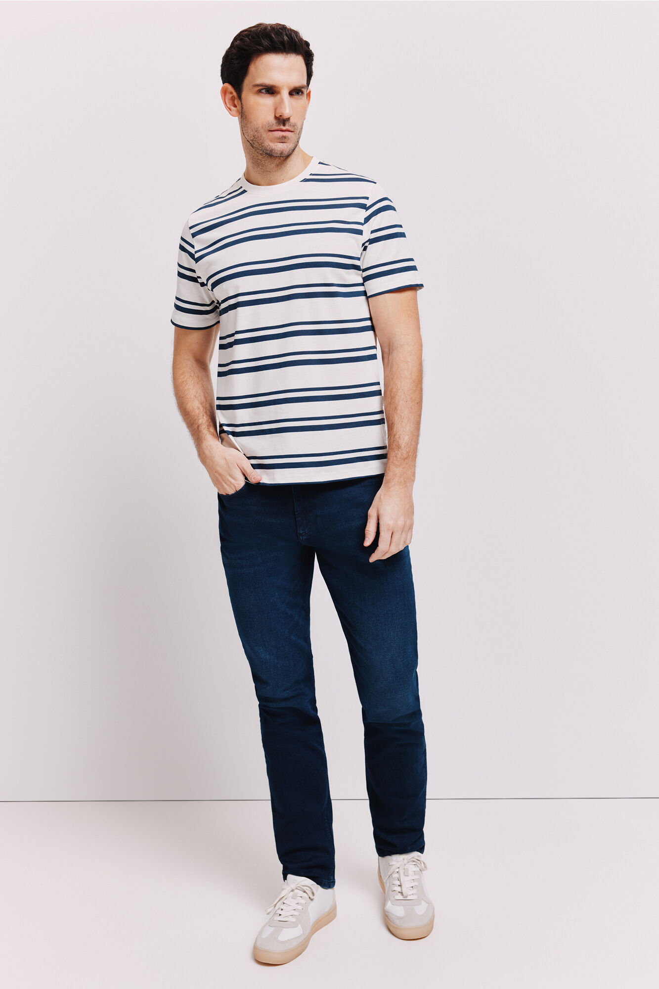 Milano Playera a rayas Navy