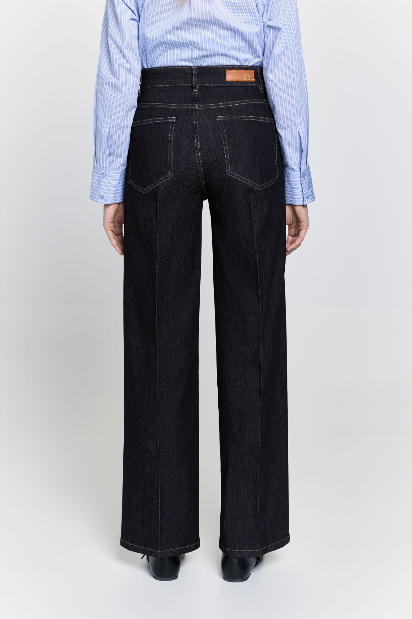 Milano Jeans de pernera ancha Gris Oscuro
