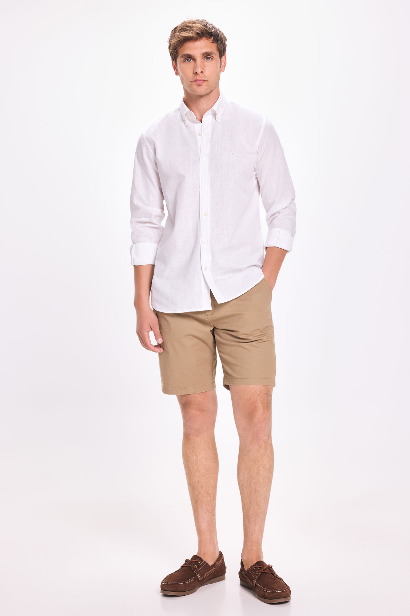 Pedro del Hierro Camisa de lino Pedro Del Hierro Blanco