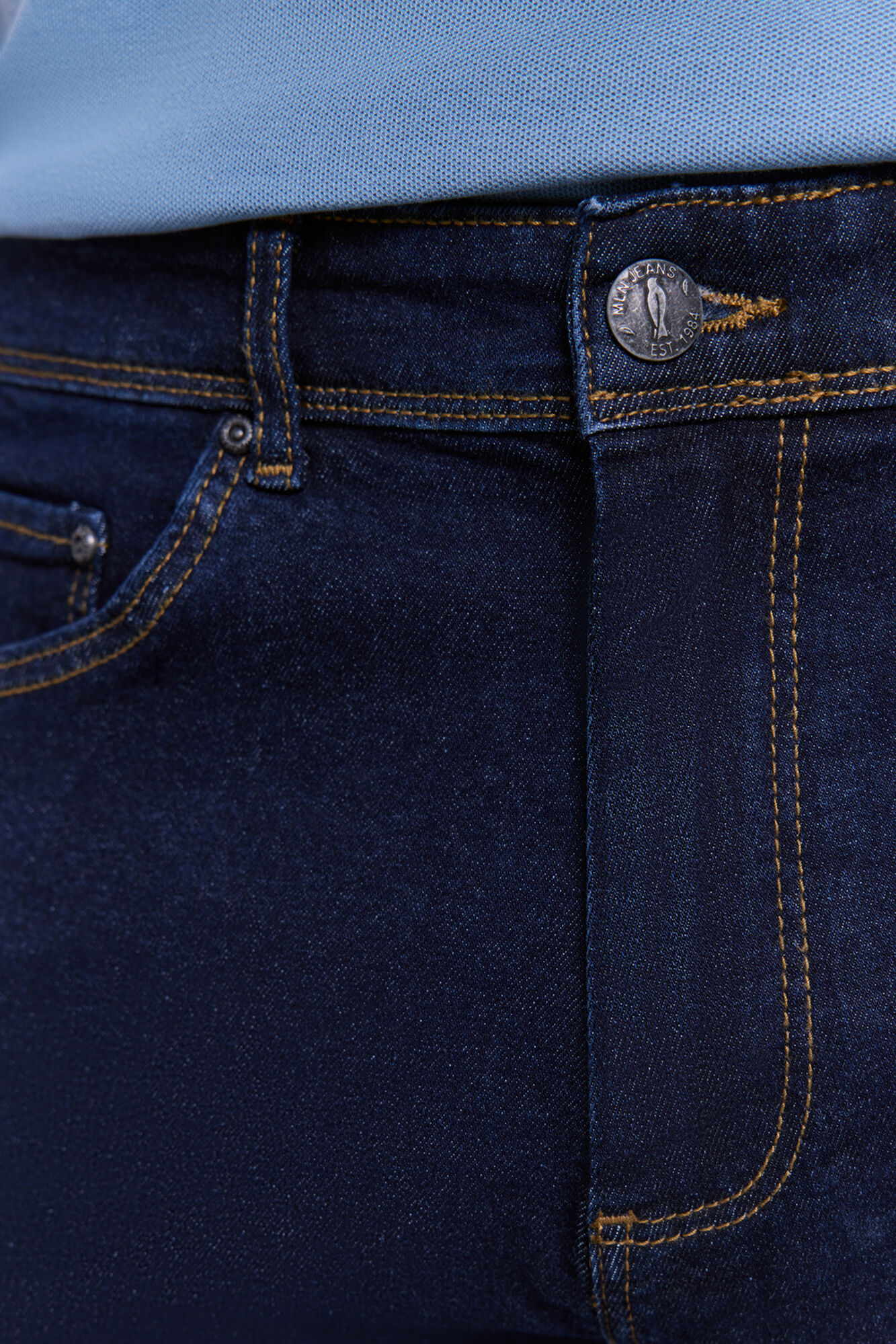 Milano Pantal&oacute;n regular fit de mezclilla Navy