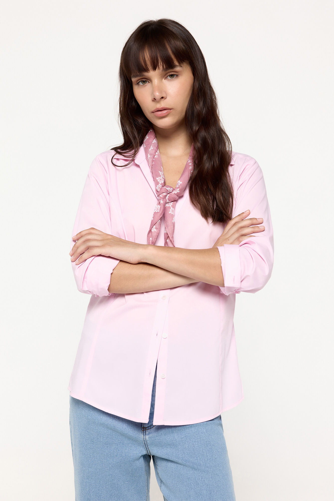 Milano Camisa Entallada Rosa