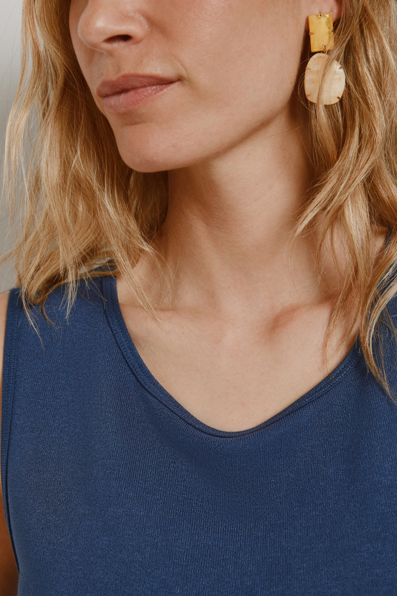 Milano Top cuello redondo Navy