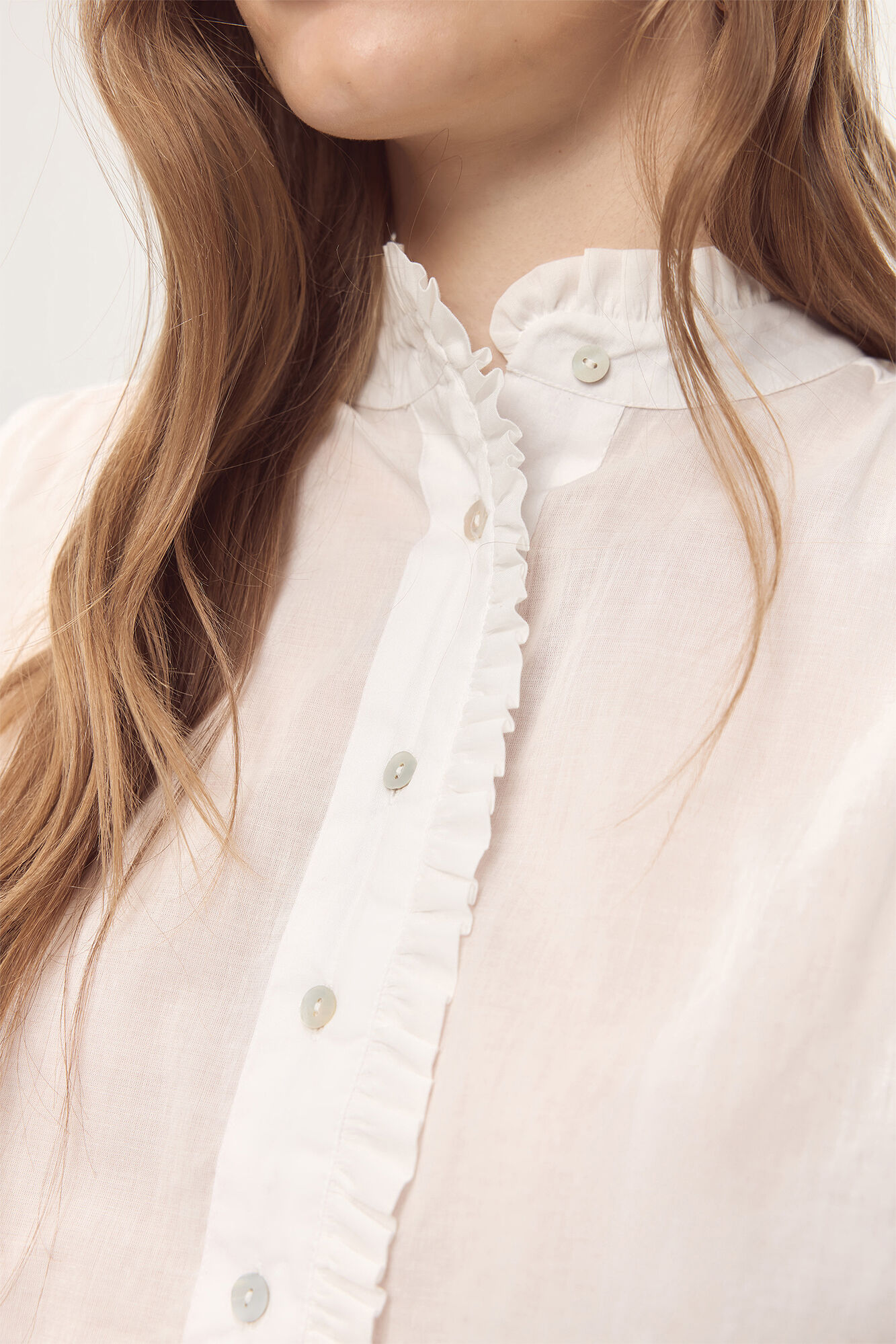Milano Blusa voile volante Blanco