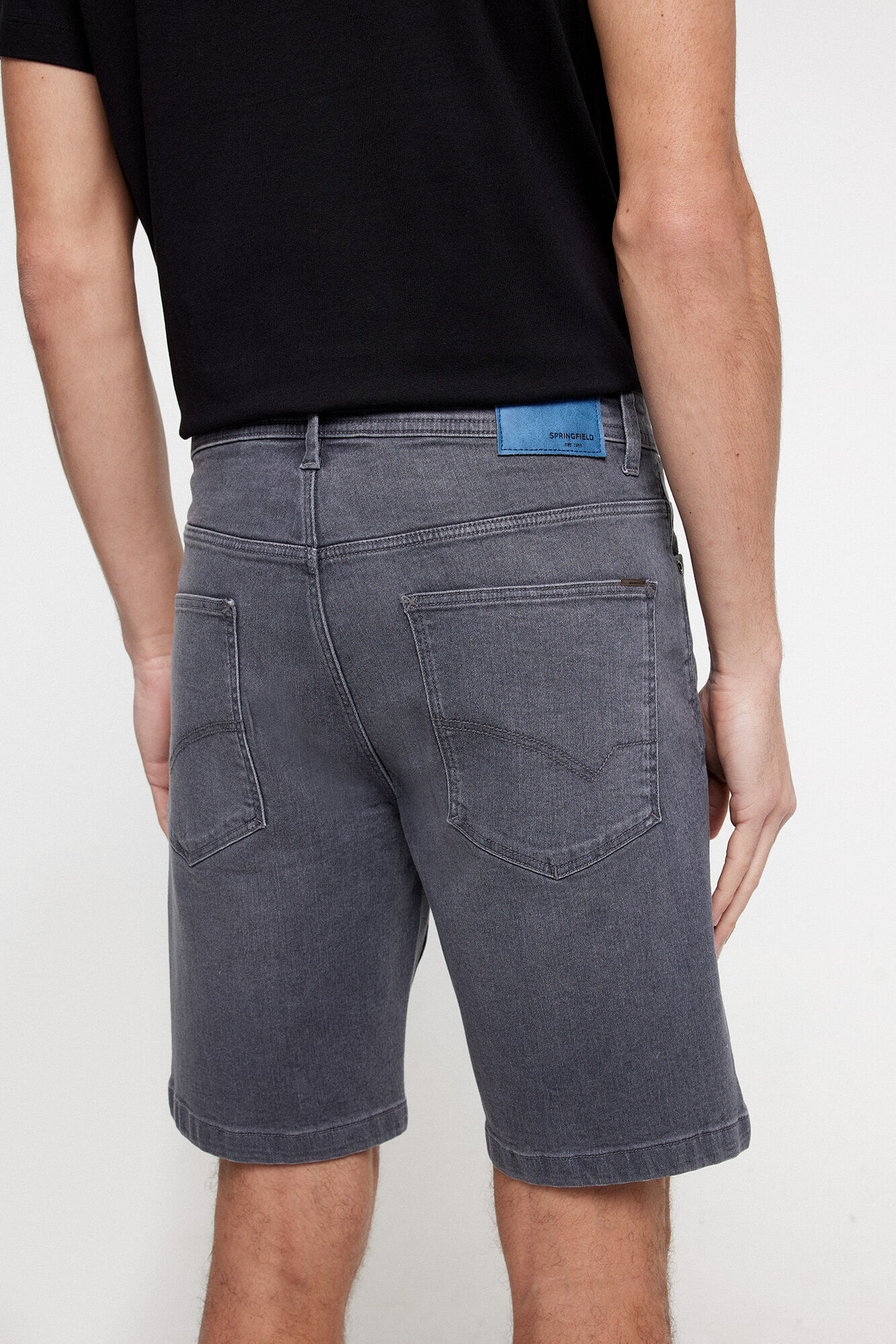 Milano Bermuda Denim Slim Gris
