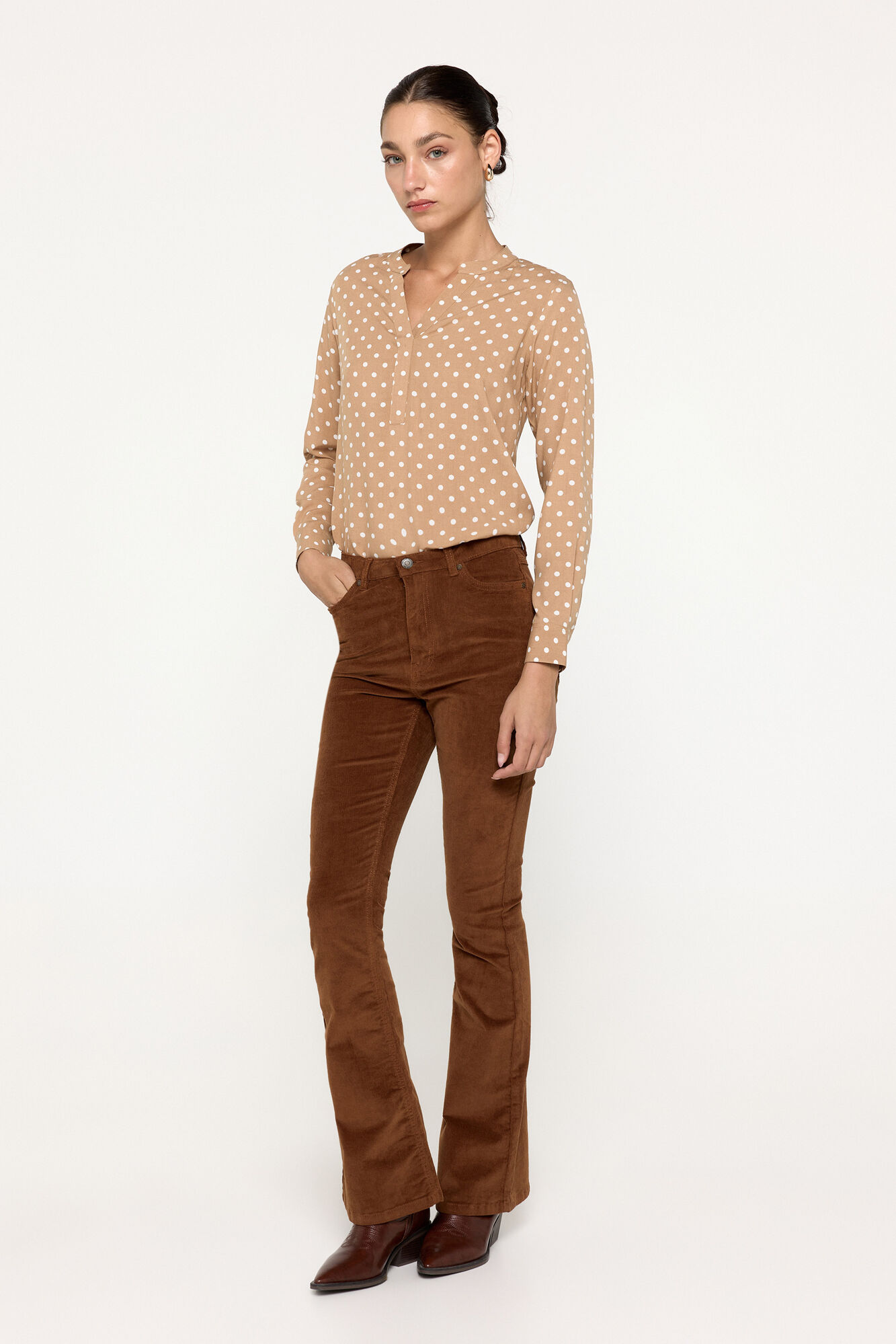 Milano Blusa fluida Tostado