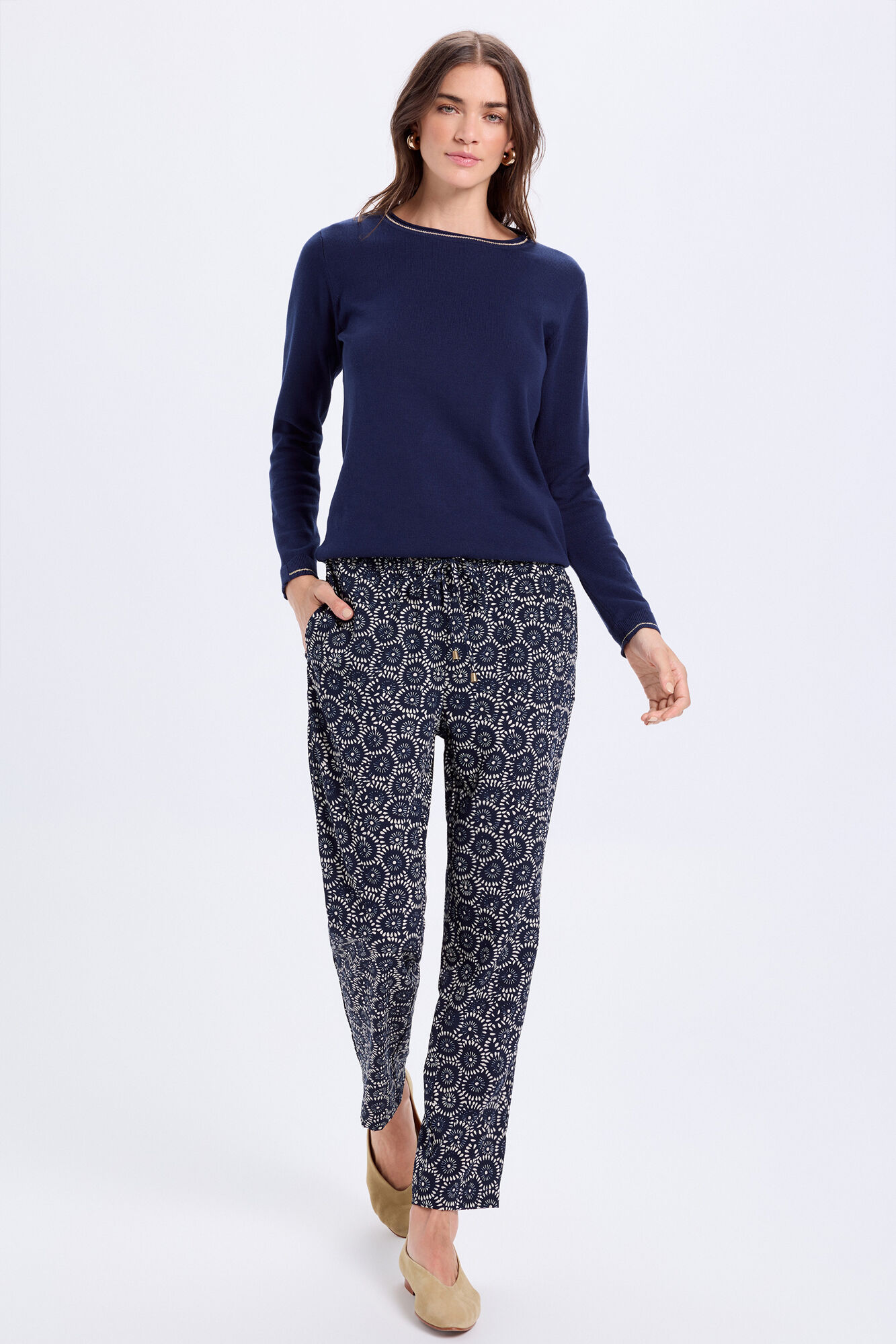 Milano Pantal&oacute;n fluido estampado