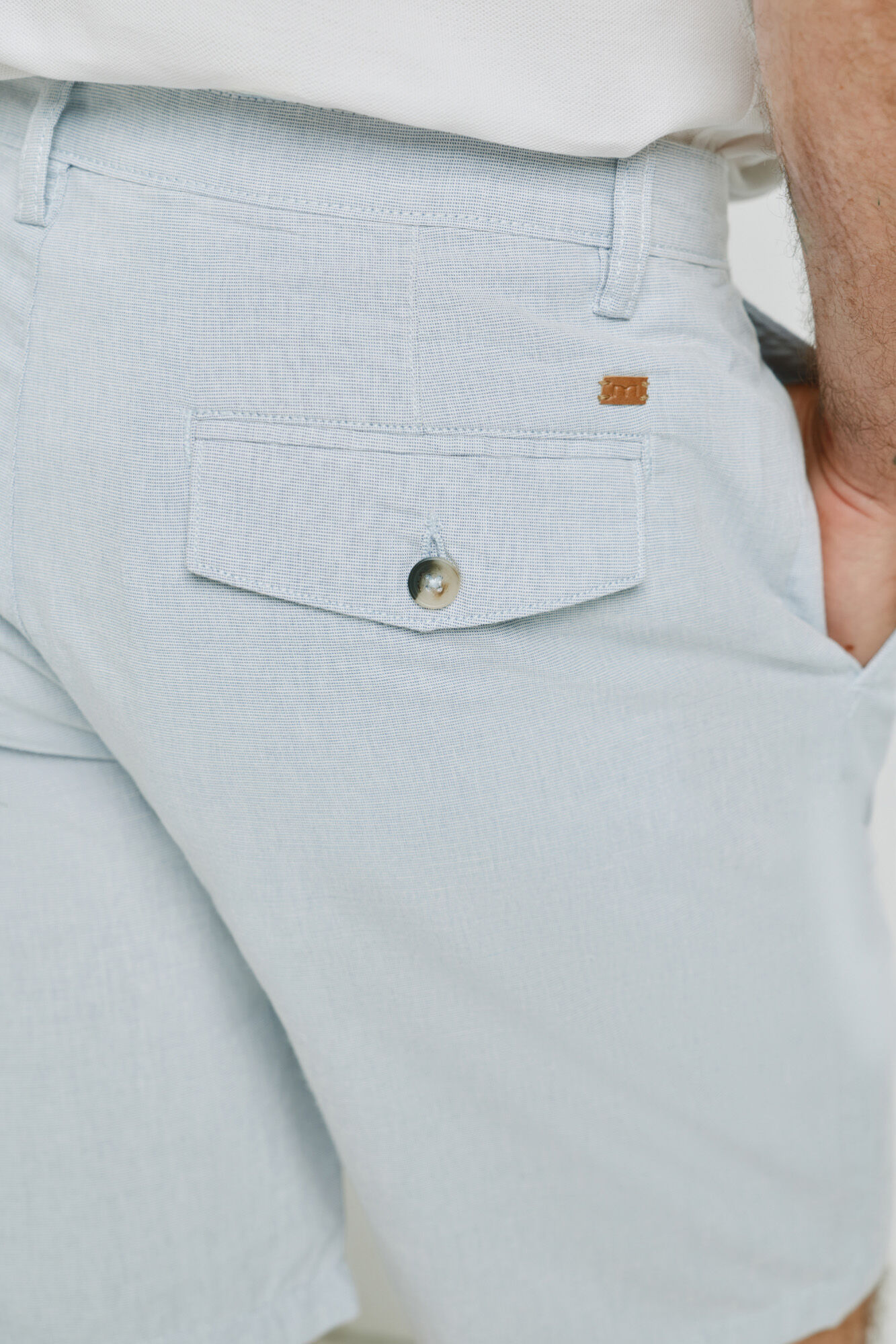 Milano Bermudas microestructura Azul