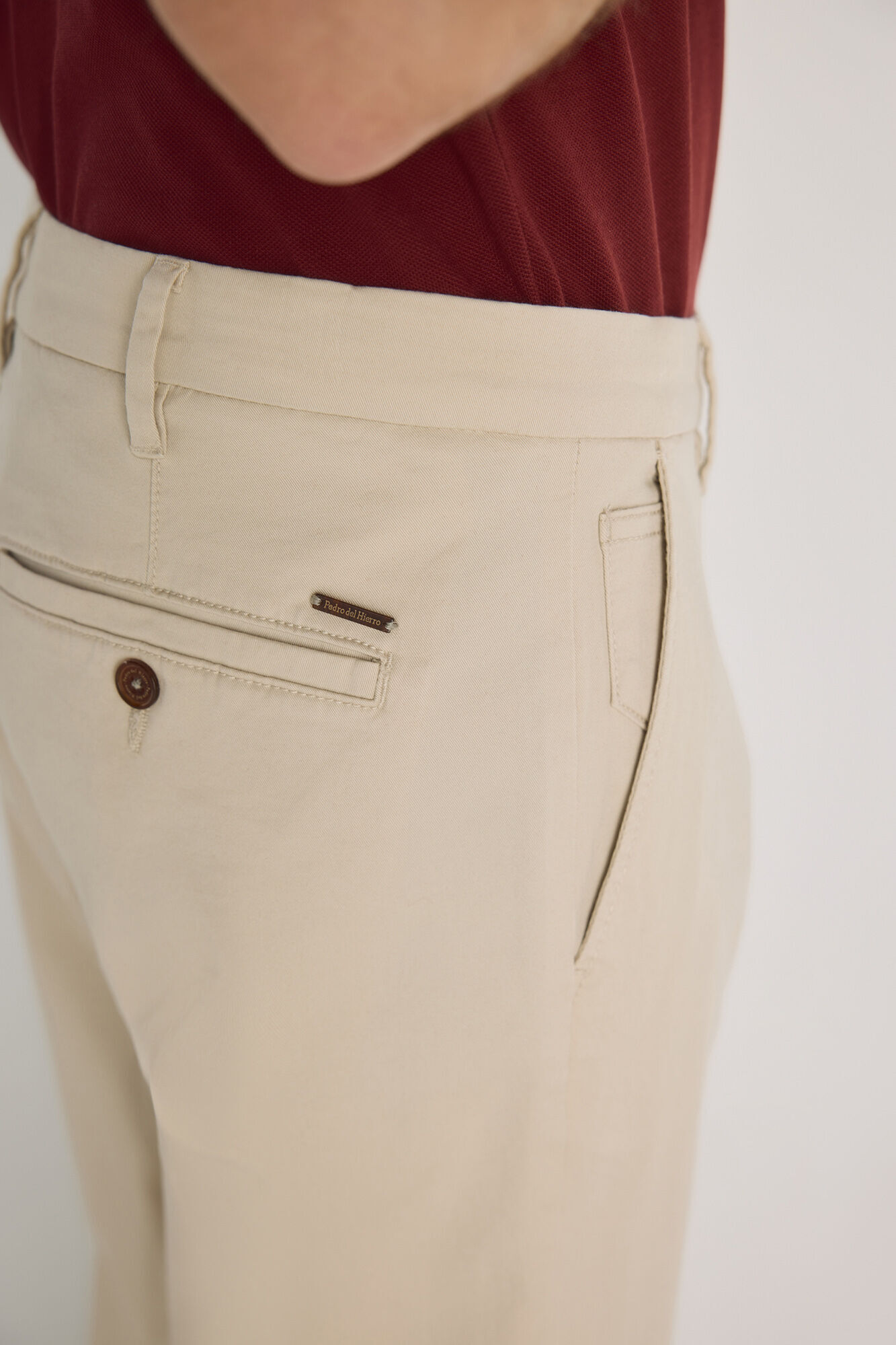 Pedro del Hierro Pantal&oacute;n chino slim fit Beige