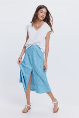 Milano Falda midi circular Azul