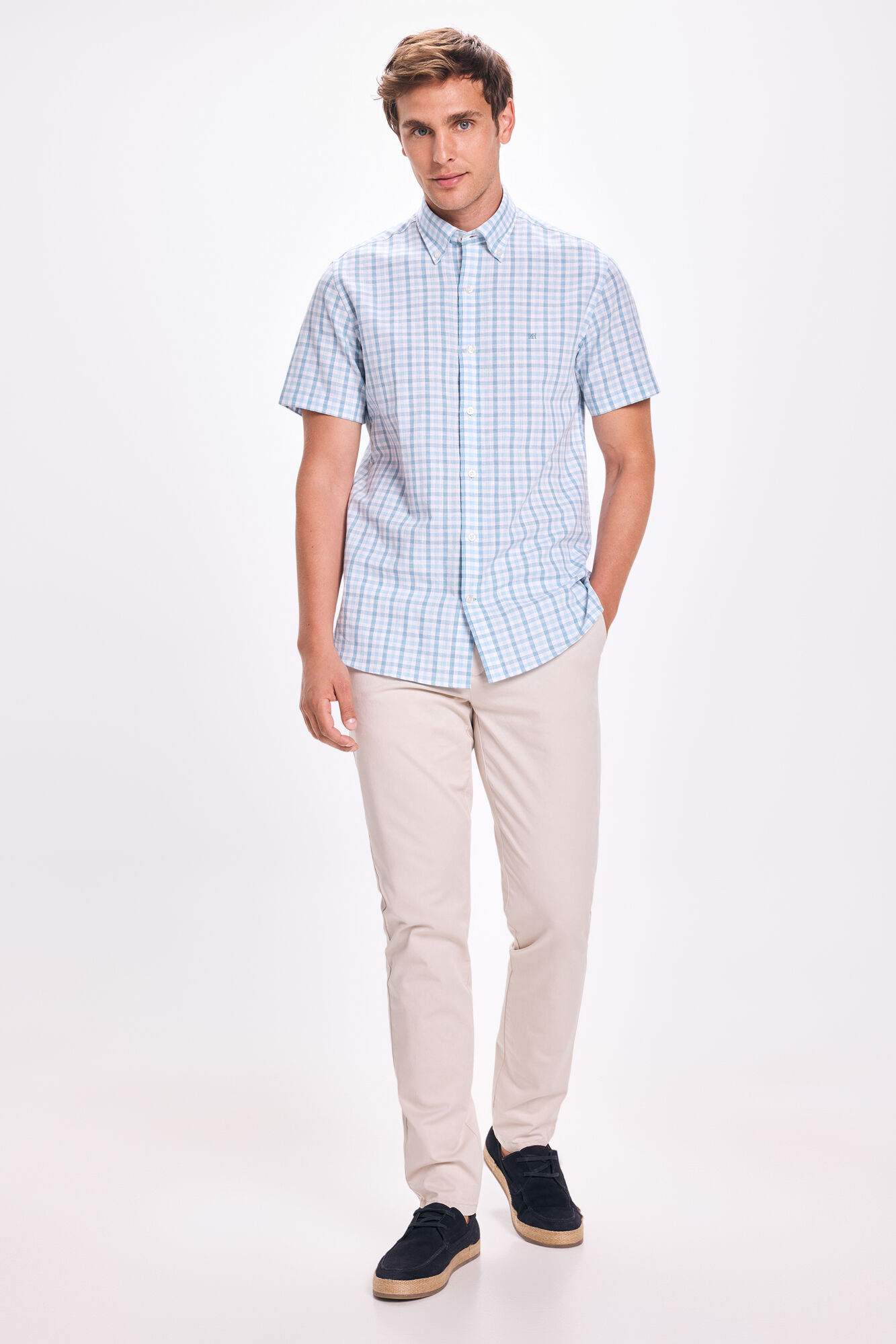 Pedro del Hierro Camisa de lino Pedro Del Hierro Azul Claro