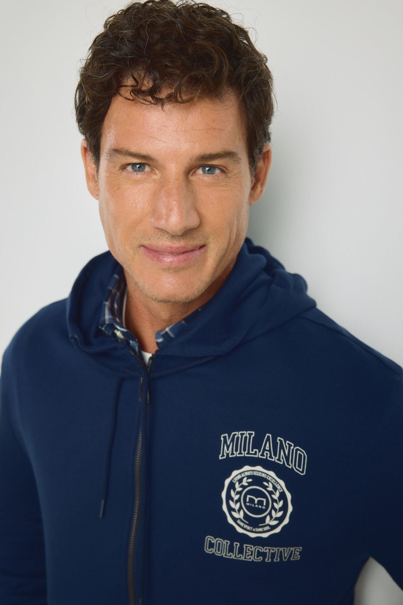 Milano Sudadera con capucha y cierre Navy