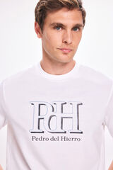 Pedro del Hierro Playera con el logo grande de PDH Blanco