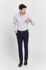 Pedro del Hierro Camisa manga larga a cuadros Marr&oacute;n