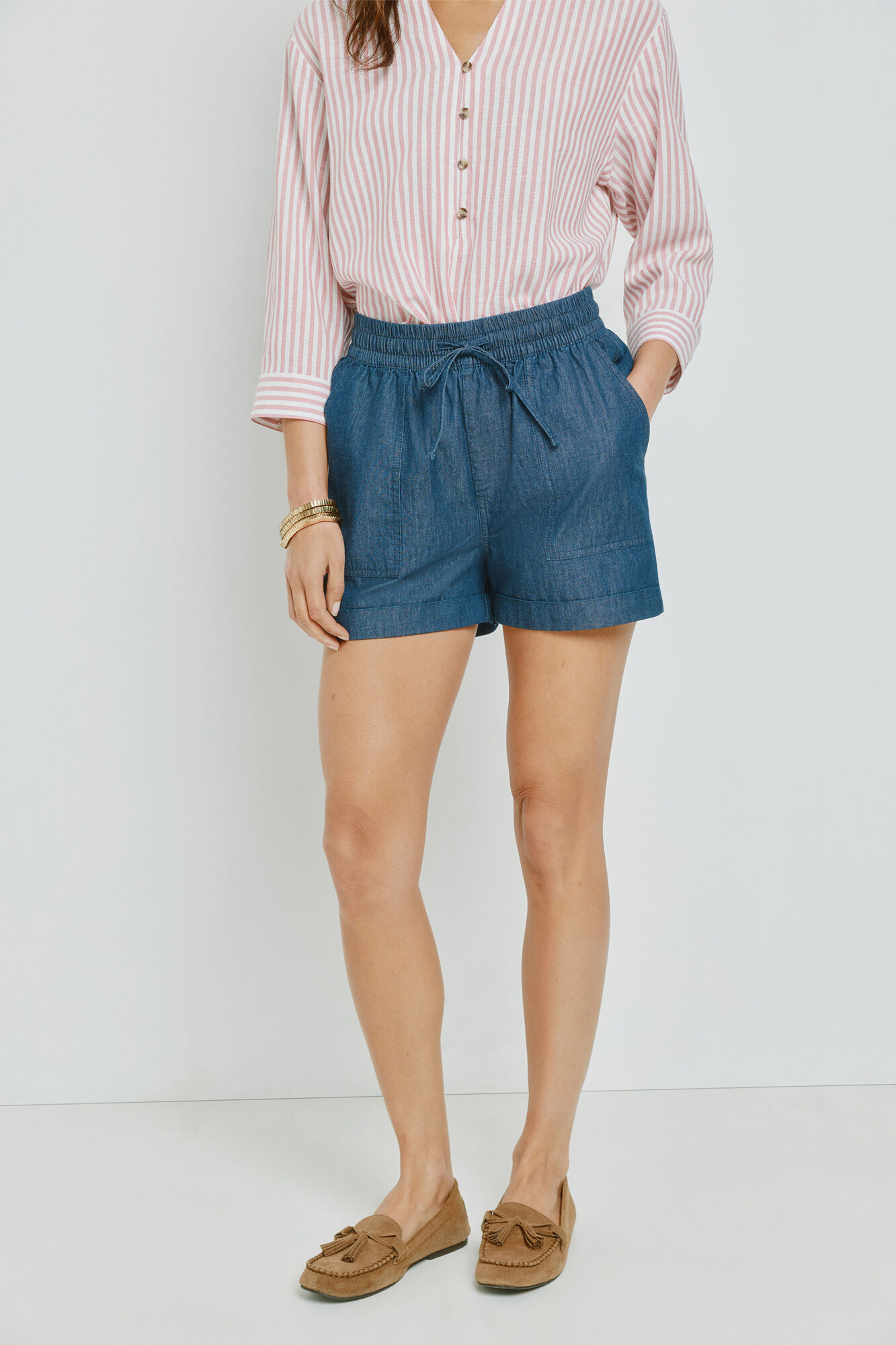 Milano Bermuda de mezclilla regular fit