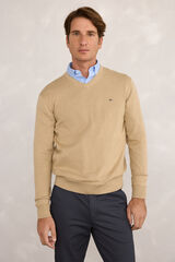 Milano Jersey b&aacute;sico en pico Beige