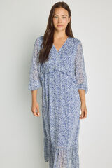 Milano Vestido cuello mao Navy