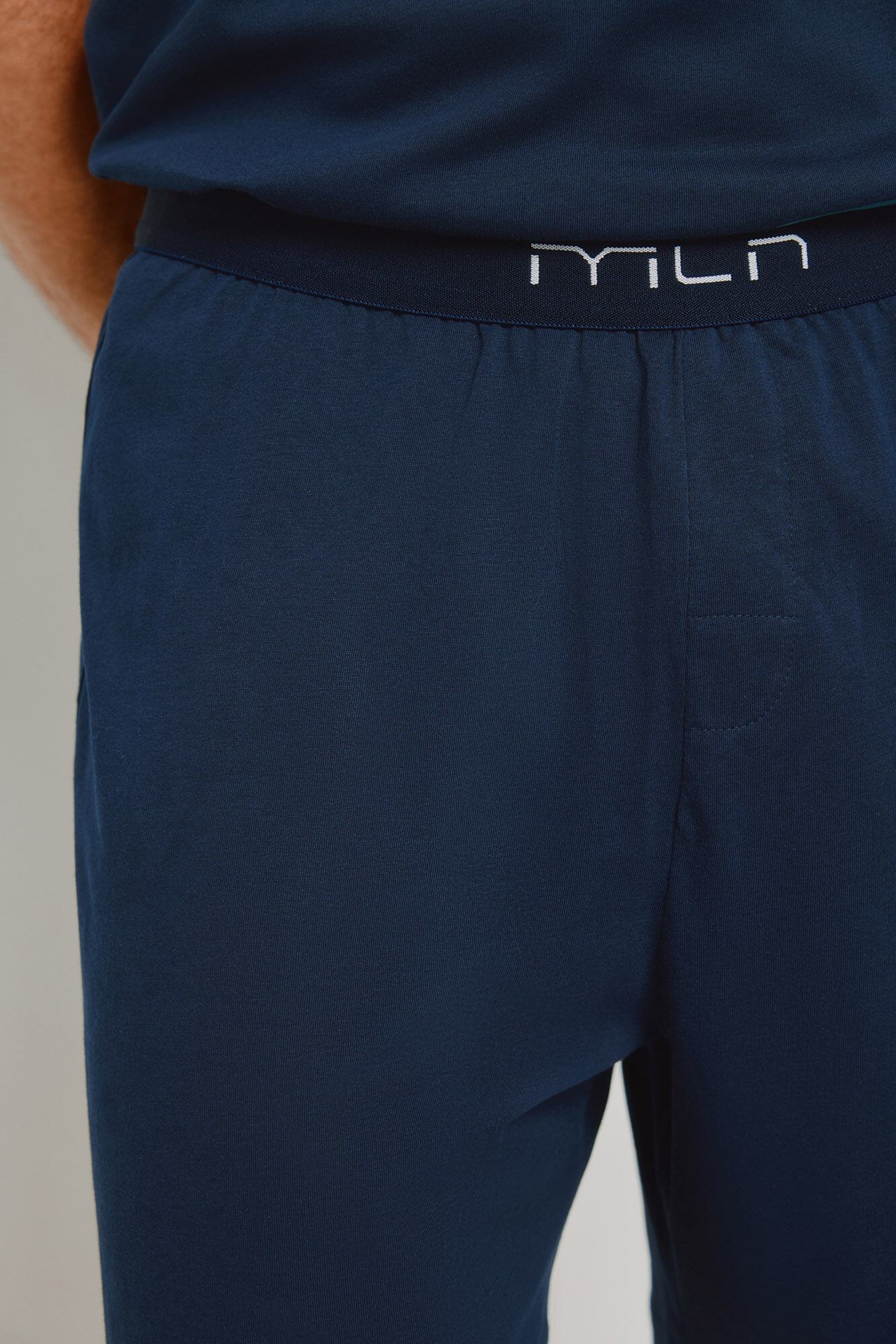 Milano Pijama de punto y tela Navy