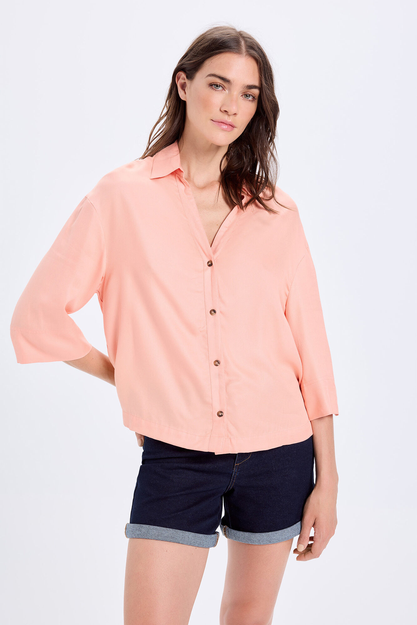 Milano Blusa con cuello de polo