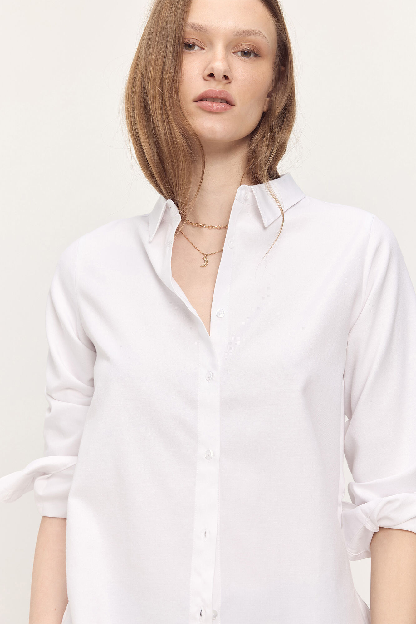 Milano Camisa b&aacute;sica popel&iacute;n Blanco