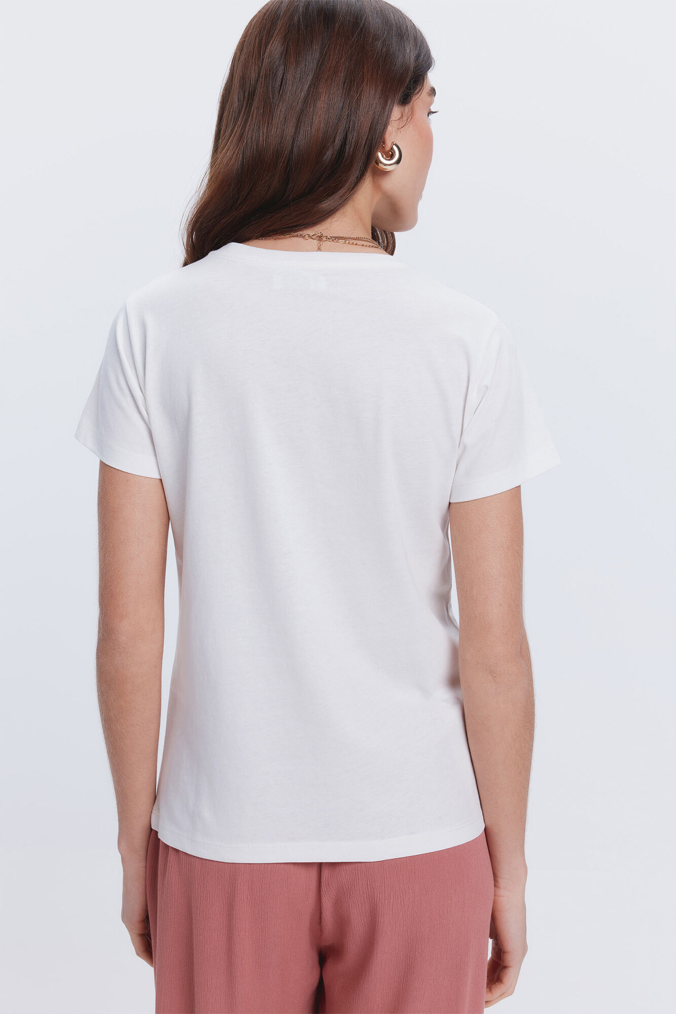 Milano Camiseta bolsillo crochet Blanco