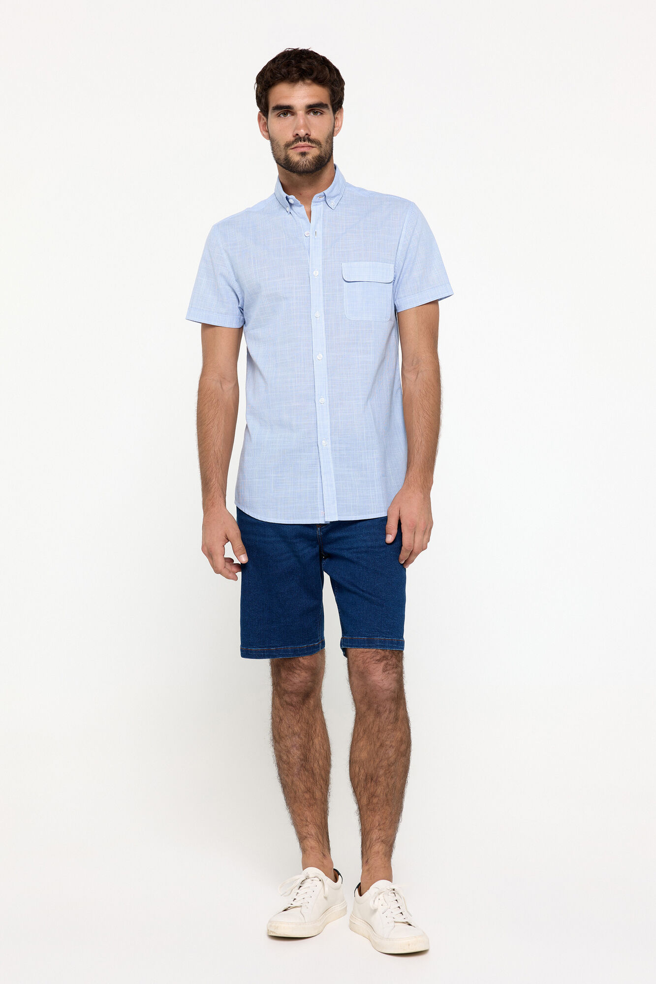 Milano Camisa slub lisa