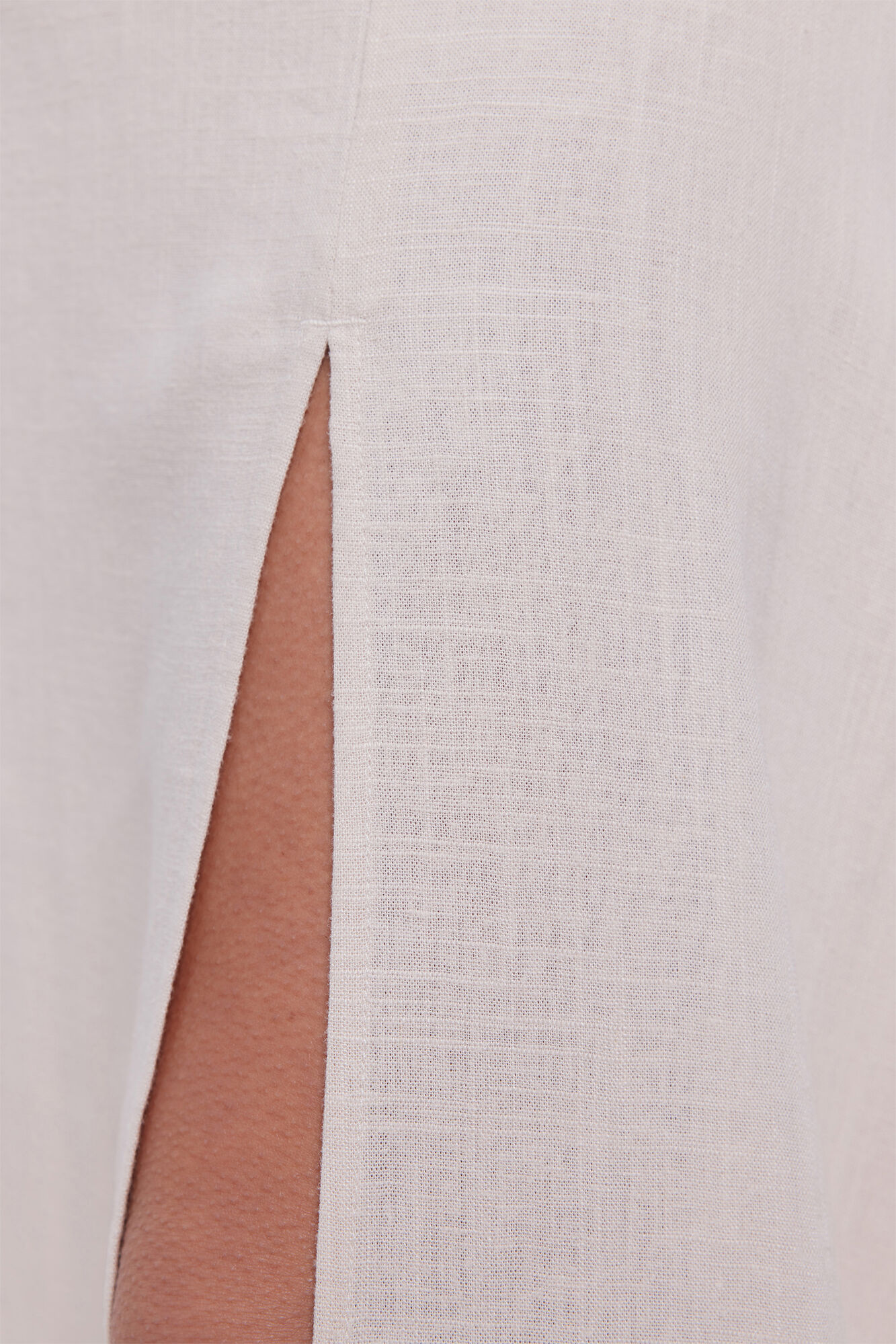 Milano Falda midi lino Beige