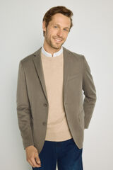 Milano Blazer de tejido de punto Kaki