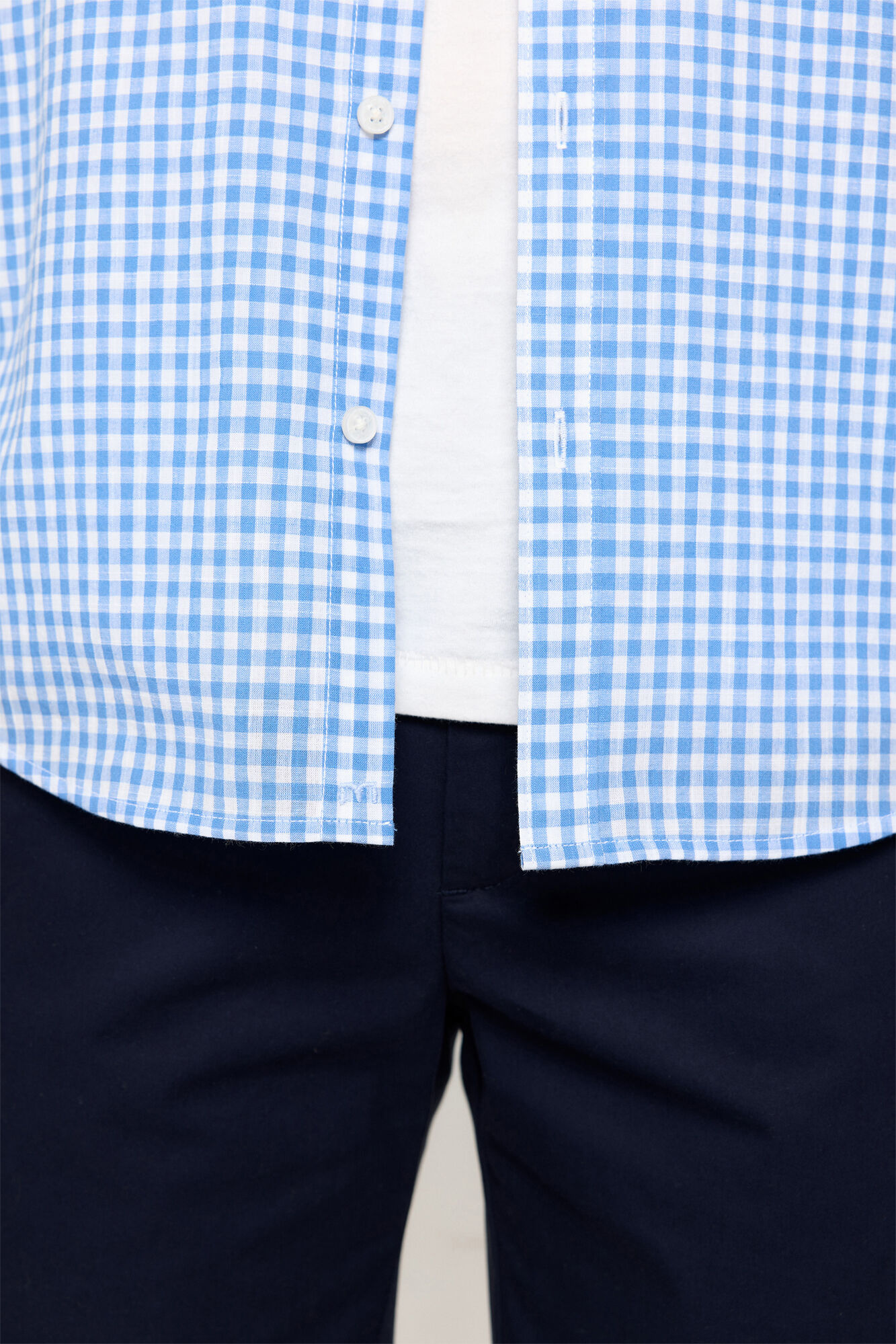 Milano Camisa sport de manga corta de cuadros.   Azul