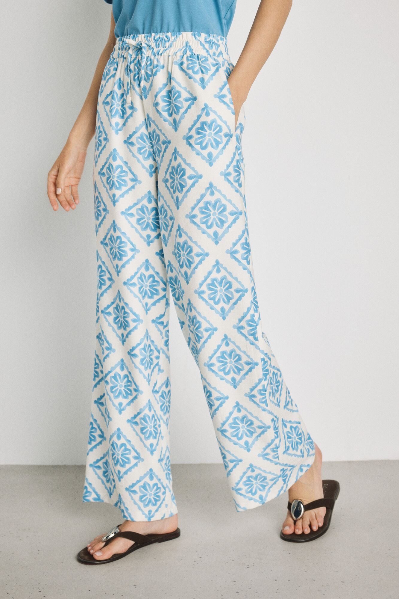 Milano Pantal&oacute;n ancho Azul
