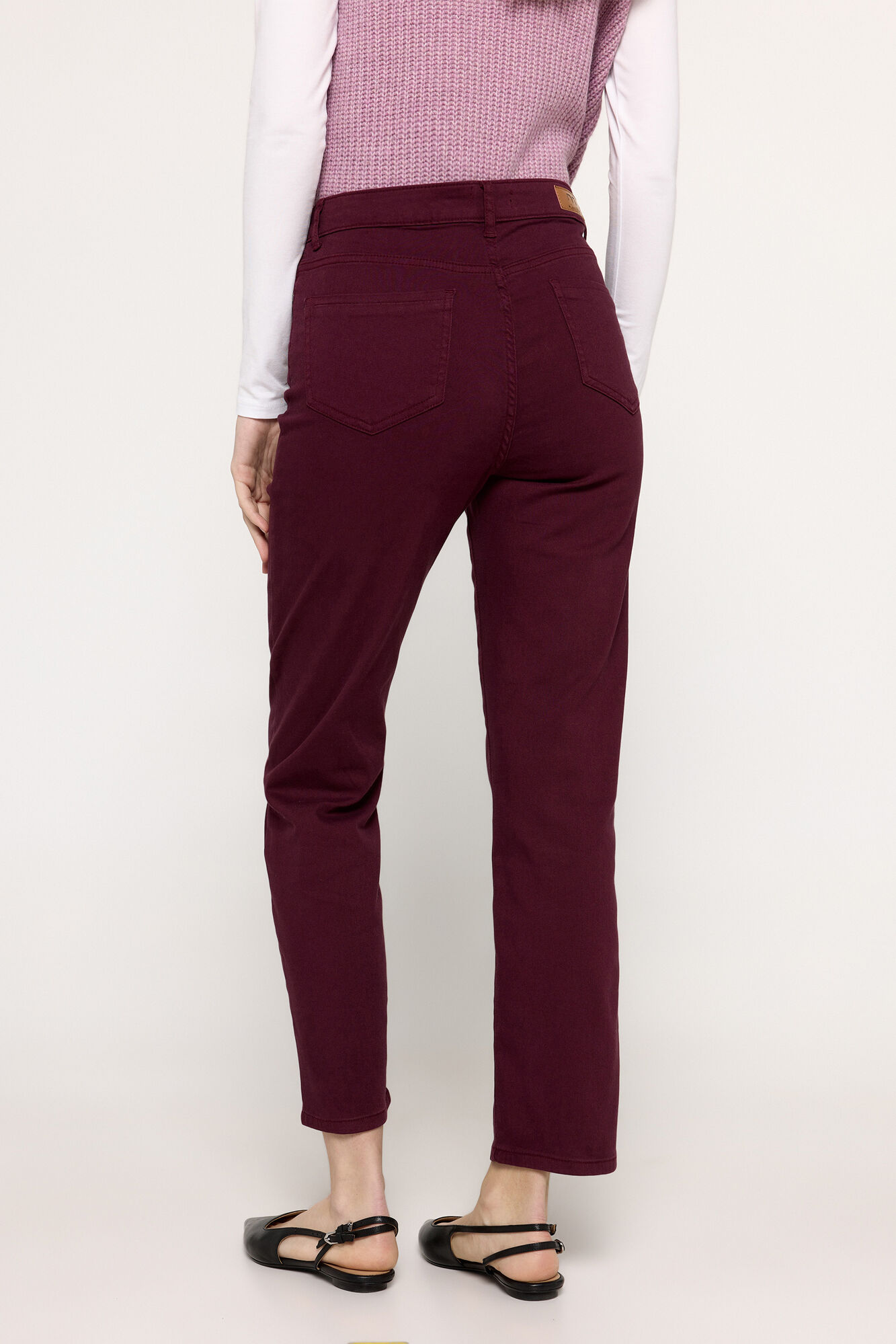 Milano Pantal&oacute;n cinco bolsillos Granate