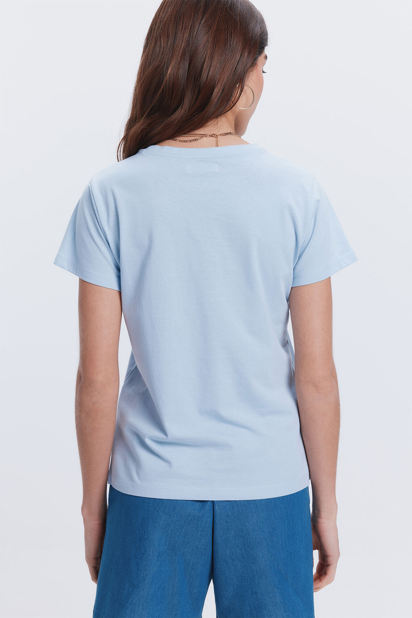 Milano Camiseta bolsillo crochet Azul