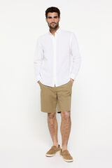 Pedro del Hierro Bermuda B&aacute;sica Lisa. Tostado