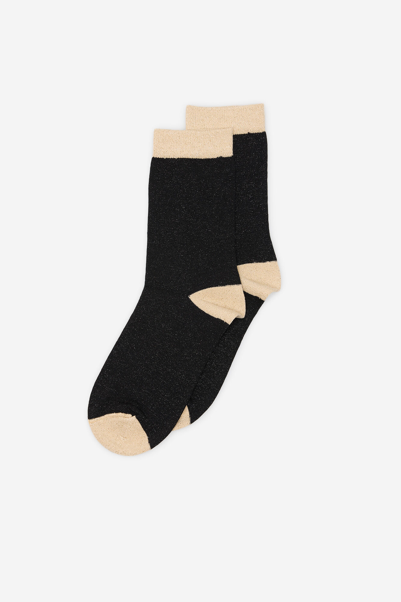 Milano Calcetines de lurex con contraste