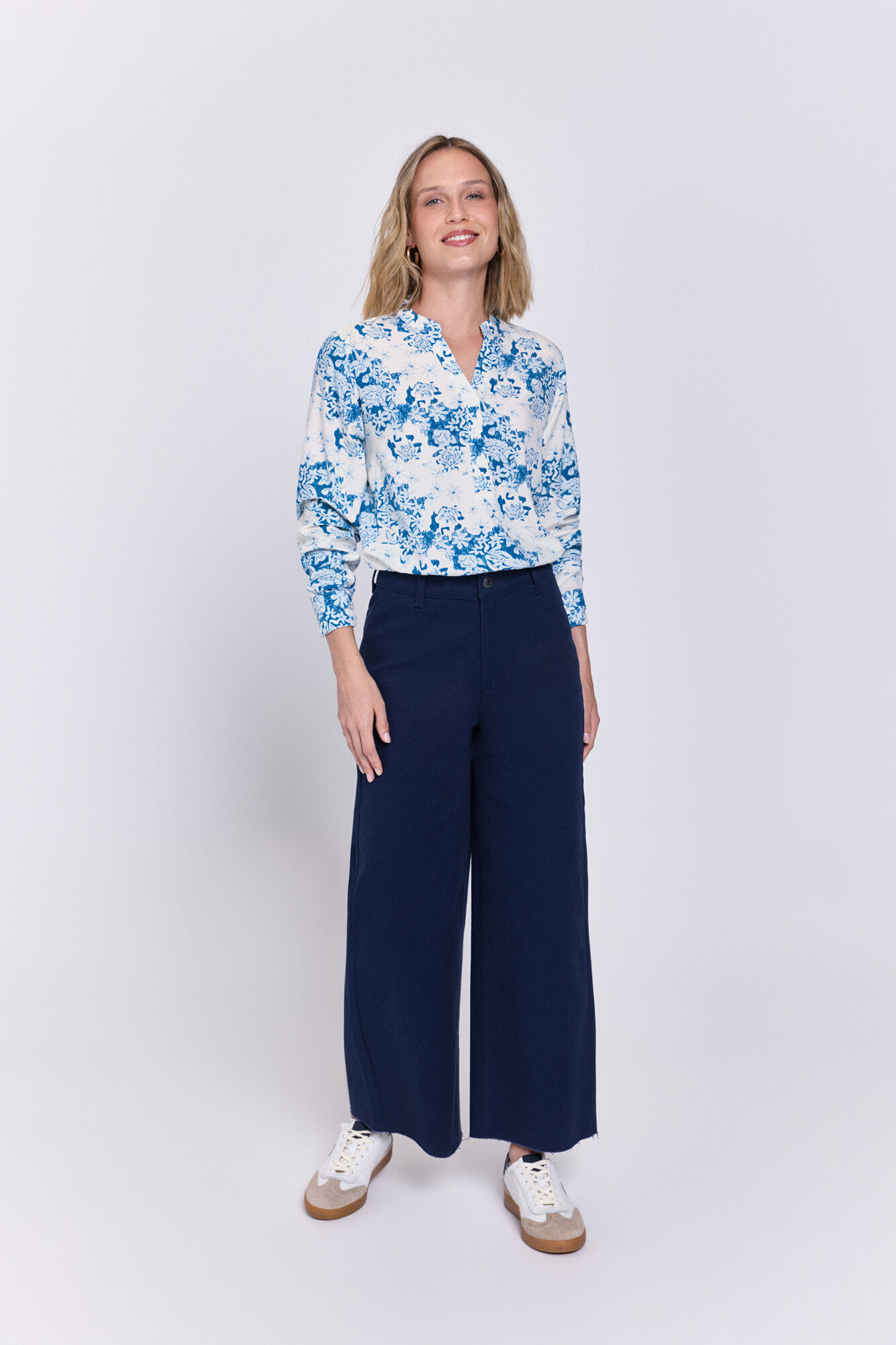 Milano Blusa fluida Azul turquesa