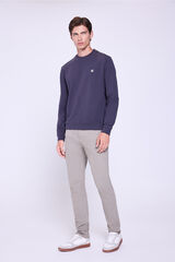 Springfield Sudadera con cuello redondo ajustado y logo Gris Oscuro