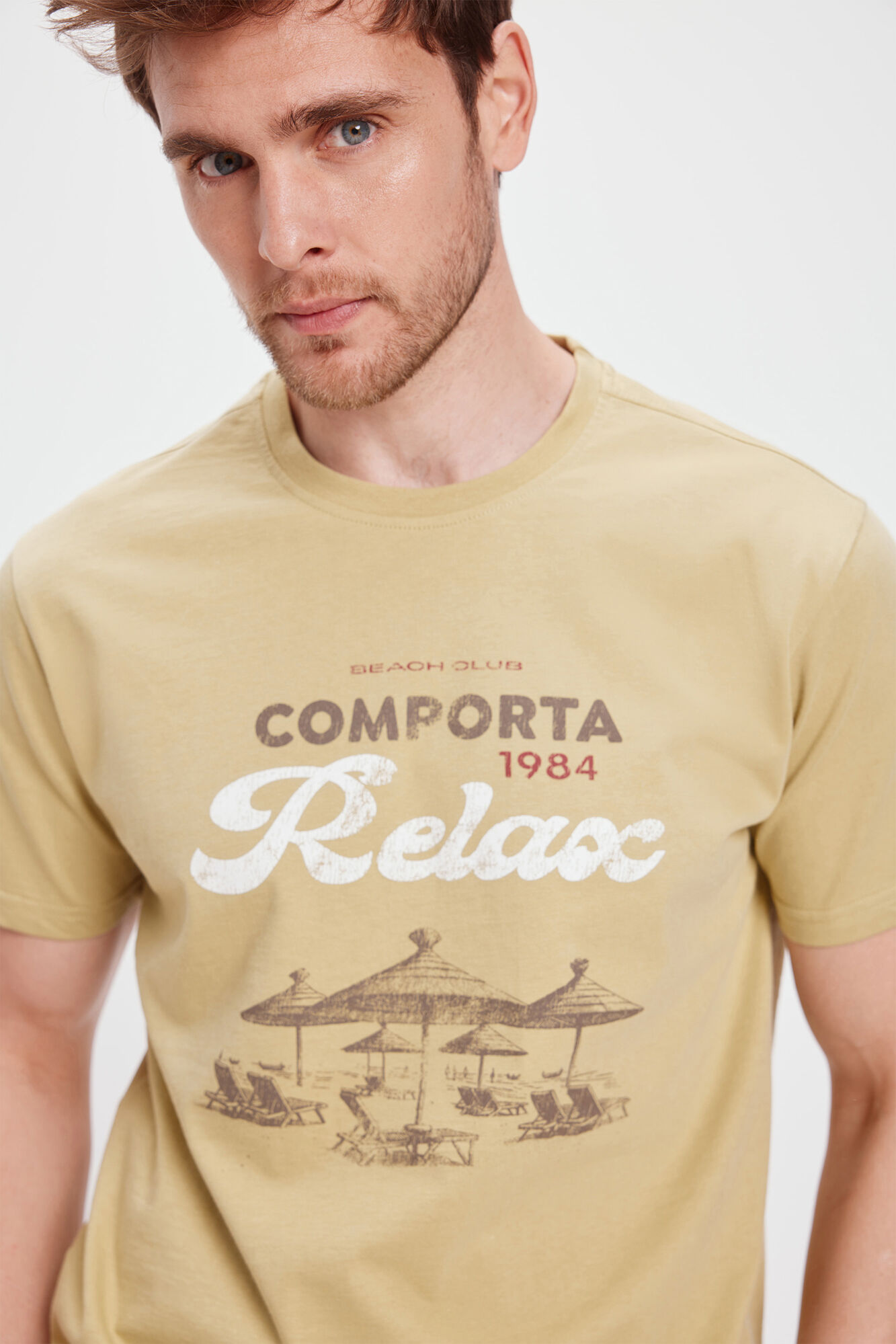 Milano Camiseta Estampada Kaki Claro